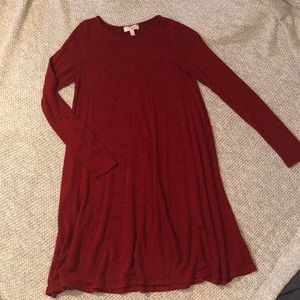 GB Girls Red Long Sleeve Dress